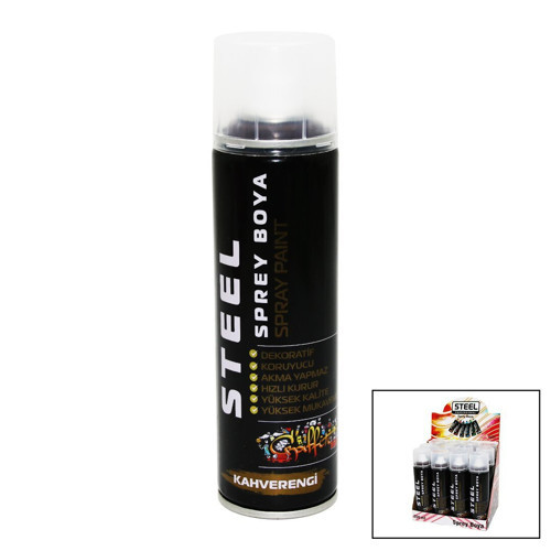 Steel Sprey Boya 200ml Kahverengi - 12'li Paket