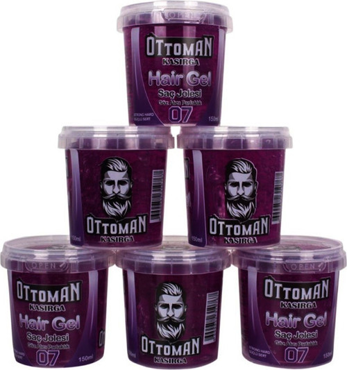 Ottoman Kasırga Saç Jölesi 150ml Güçlü Sert Mor - 6'li Paket