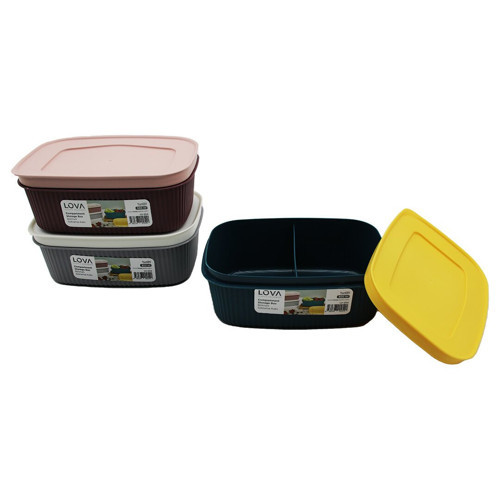 Lova LV-254 Shell Saklama Kabı Plastik 900ml 2 Bölmeli - 24'li Paket