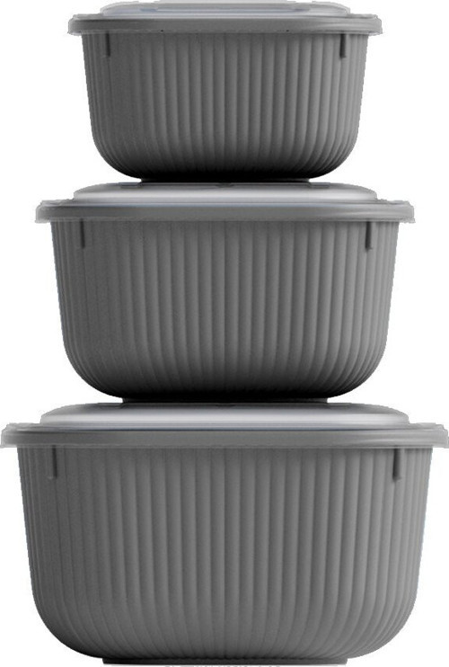 DÜNYA-30907-999 Sızdırmaz Saklama Kabı ve Kutusu Set 3 Adet 600-1100-1800ml Kare Renkli - 12'li Paket