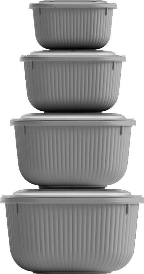 DÜNYA-30910-999 Sızdırmaz Saklama Kabı ve Kutusu Set 4 Adet 600-1100-1800-3000ml Kare Renkli - 12'li Paket