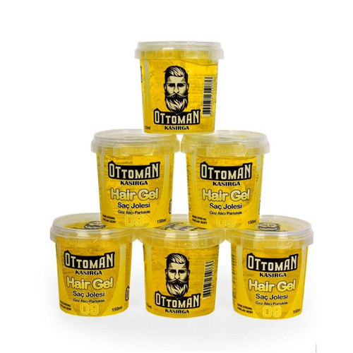 Ottoman Kasırga Saç Jölesi 150ml Sarı Parlak Sert - 6'li Paket