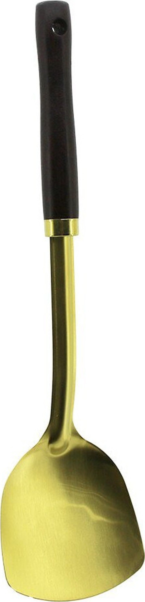 Newlife CLKN-2319 36.8cm Gold Altın Metal Ahşap Saplı Servis Spatula - 12'li Paket