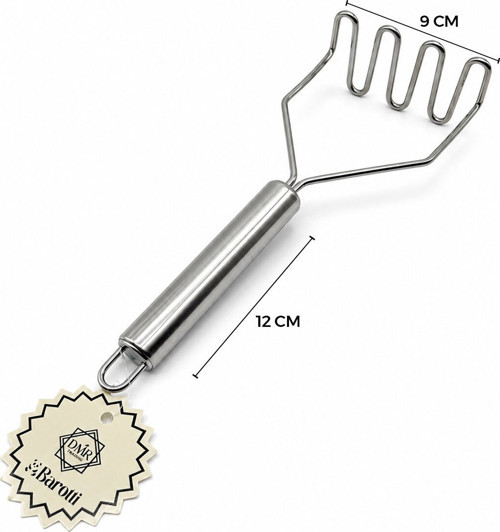 DMR-2126 Patates Ezici Çap : 9cm Metal Saplı 12cm Toplam Uzunluk : 23cm Zigzag Yay Şekil - 12'li Paket