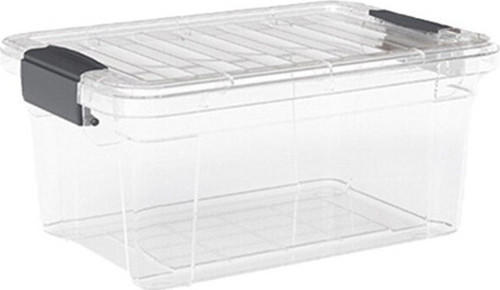 Dünya DP-33113-102 Çok Amaçlı Saklama Kutusu ve Organizer 6.25lt 210x305x145mm Şeffaf Kilitli Kapak - 12'li Paket