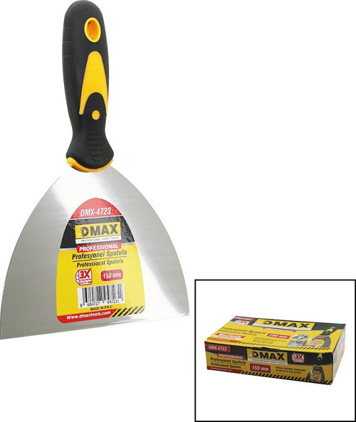 Dmax DMX-4723 Metal Spatula Fiber Saplı 150mm - 12'li Paket