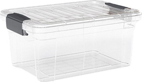 Dünya DP-33115-102 Çok Amaçlı Saklama Kutusu ve Organizer 20lt 303x443x197mm Şeffaf Kilitli Kapak - 12'li Paket