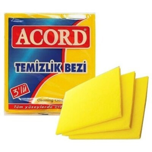 -504 3'LU Sarı Temizlik Bezi - 12'li Paket