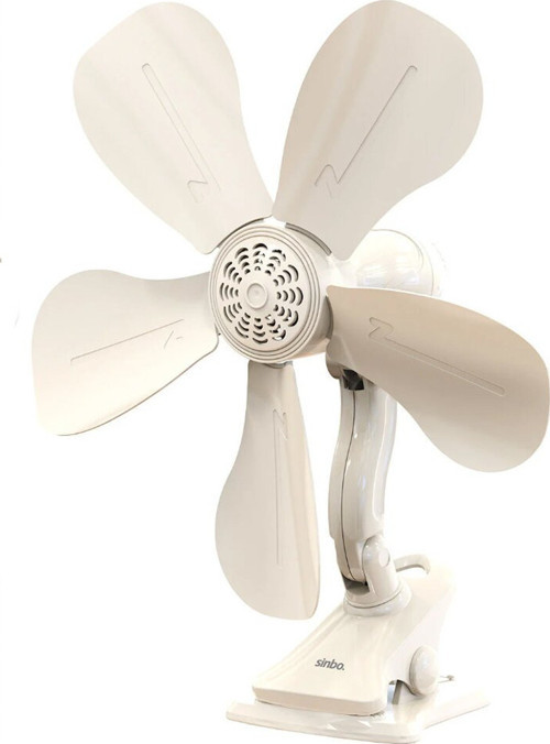 SF-7707-7706 Masa Üstü Vantilatör 100W 5-BEYAZ Plastik Kanat Klipsli Ayarlanabilir - 6'li Paket
