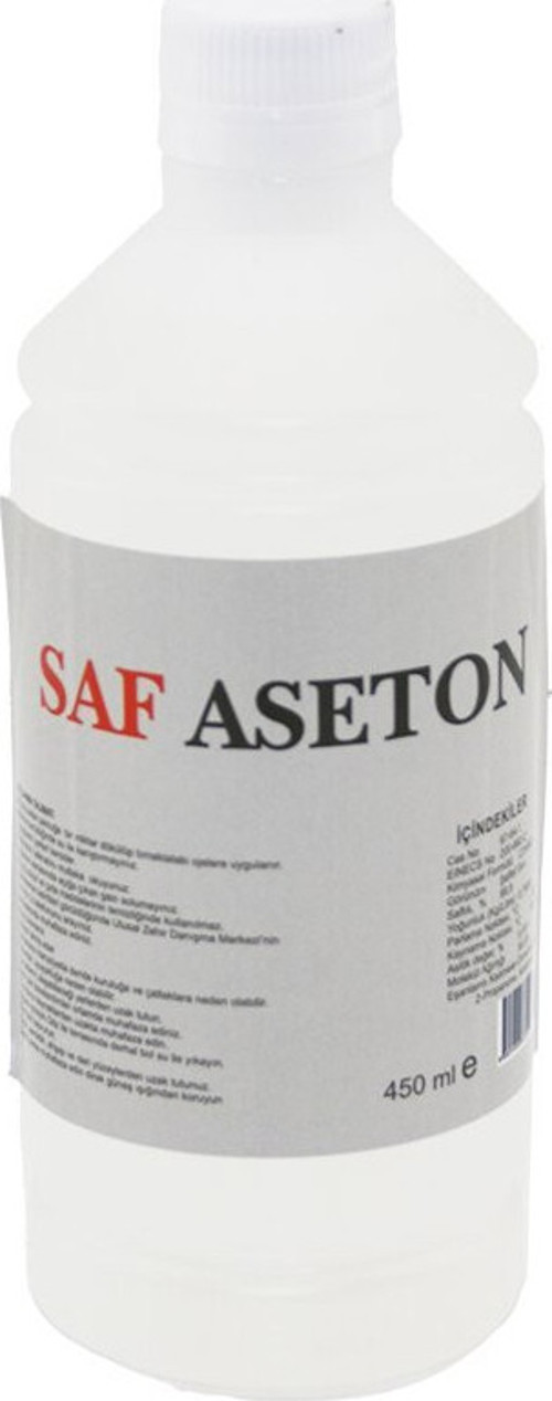 Saf Aseton 500ml Oje Sil Makine Temizleme Yapışkan Temizleme - 24'li Paket