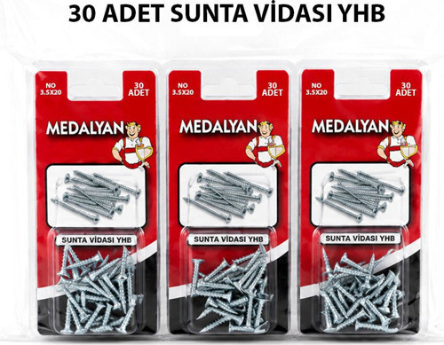 DL-97 Sunta Vidası 30 Adet 3.5x20 - 12'li Paket