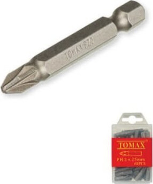 Tomax PH2x75mm Yıldız Uçlu Bits - 20'li Paket