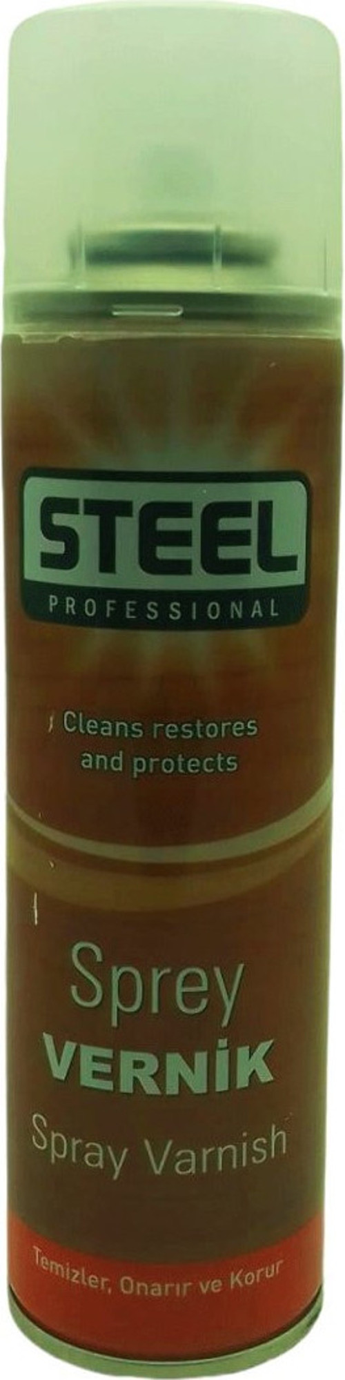 Steel CK-5067 Vernik Sprey 200ml Korur Onarır Temizler Ahşap- Metal- Polyester- Seramik- Taş - 36'li Paket