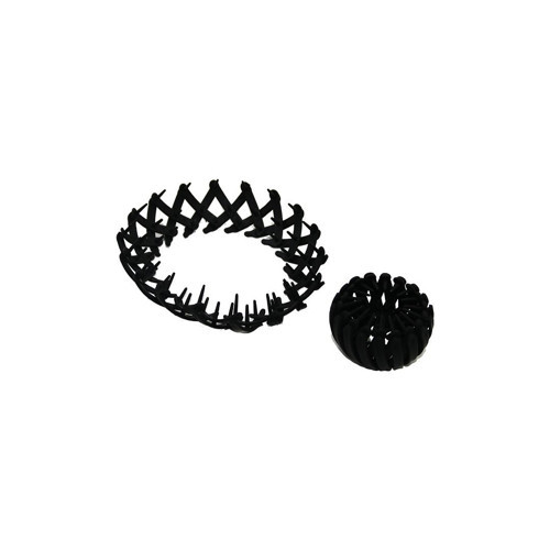 MJGN-823 Saç Tokası Akordiyon Topuz Yapma Siyah Plastik Kuş Yuvası Model Aç-Kapa Sıkıştırmalı - 12'li Paket
