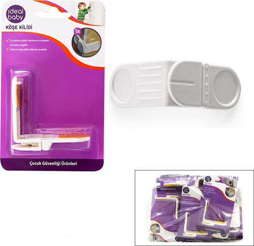 IDE-01 Vidasız Köşe Kilit Çoçuk Emniyet - 24'li Paket