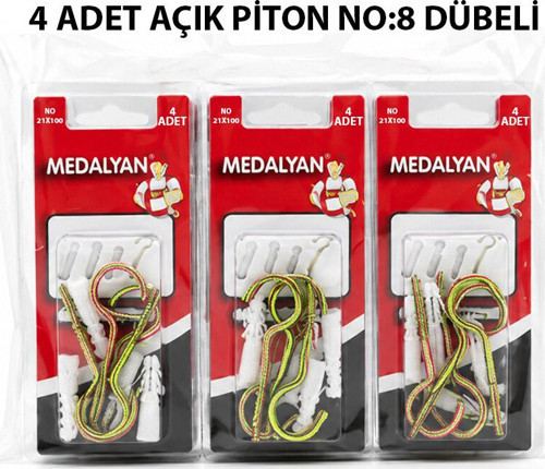 DL-28 Açık Piton Dübelli 4 Adet 21x100 - 12'li Paket