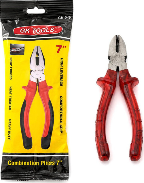 Yan Keski 180mm 7'' Saplı Şeffaf Kırmızı - 6'li Paket