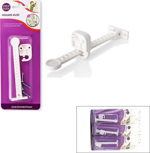 IDE-09 Ayarlı Pencere Kilit Çocuk Emniyet - 24'li Paket