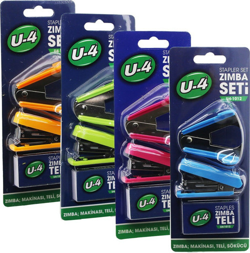 U4-1012 Zımba Seti 3 Adet Teli Tel Sökücü Mini Zımba Makinesi - 24'li Paket