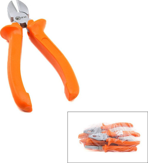 Azm Saplı 160mm 6" Cr-V Turuncu Yan Keski - 6'li Paket
