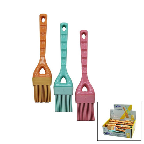 Urve UR-3068 Yumurta Fırçası 6-21.5cm Renkli Silikon Plastik Saplı - 24'li Paket
