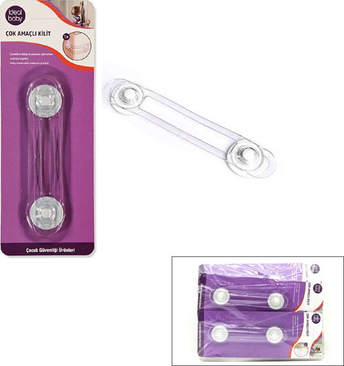 IDE-08 IDE-17 Çok Amaçlı Kilit Büyük Dolap Çekmece Çoçuk Emniyet - 24'li Paket