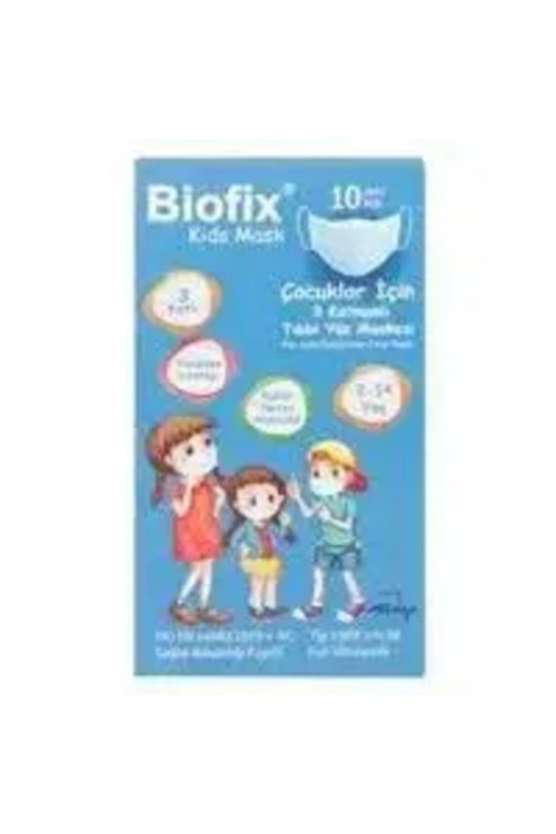 BİOFİX 3 KATLI ÇOCUK MASKE (10 LU) ( 6 ADET )
