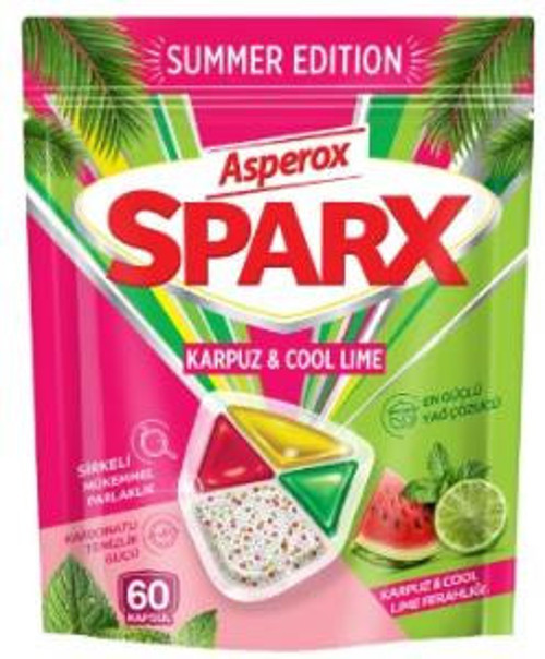 Sparx Bulaşık Makinesi Kapsülü 60’lı Summer Edition Karpuz & Cool Lime Kokulu