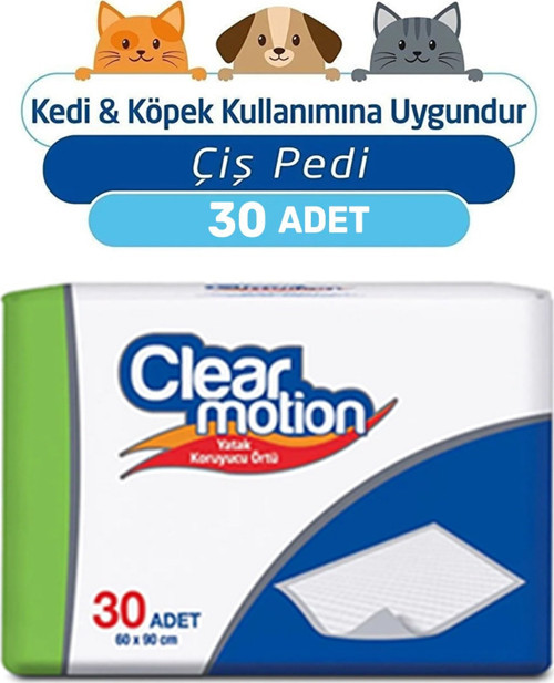 Clearmotion Kedi Köpek Çiş Pedi 60X90 cm 30 Adet
