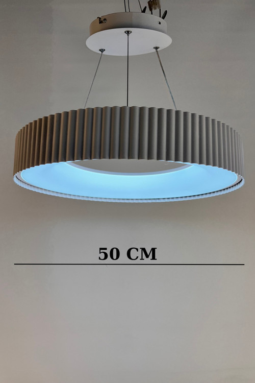 Modern Oluklu Detaylı Halka LED Sarkıt Avize