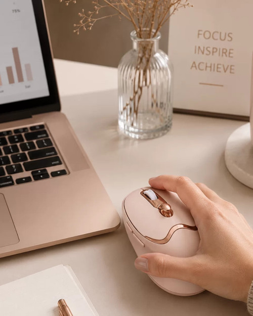 Ergonomik Tasarımlı Kablosuz Mouse Bluetooth ve USB Alıcılı