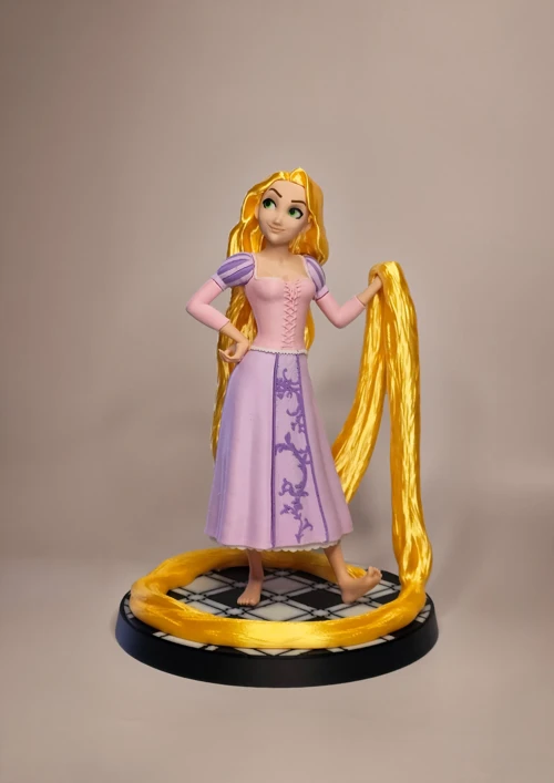 Rapunzel Figürü – Dekoratif Prenses Figürü – Koleksiyonluk 3D Baskı