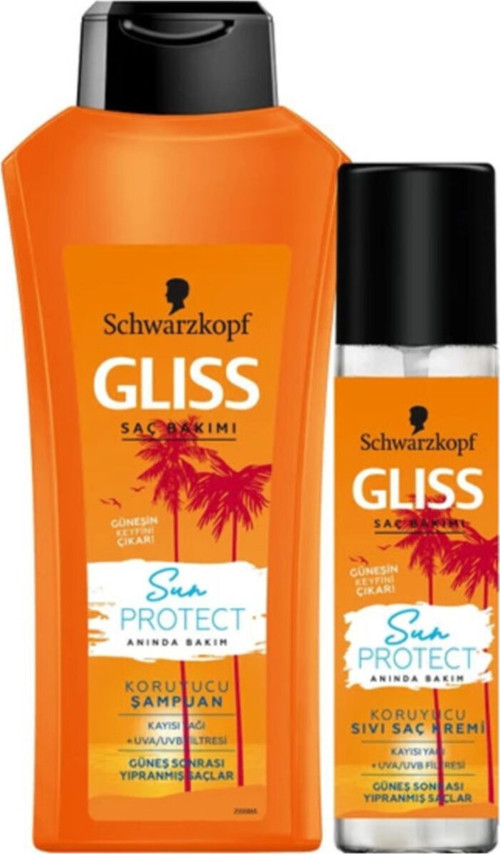 Glıss Sun Protect Şampuan 525 Ml + Glıss Sun Protect Sıvı Saç Kremi 200 Ml