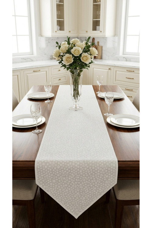%100 Pamuk Özel Desenli Üçgen Runner 40X110