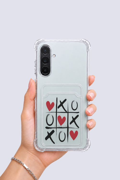 Samsung Galaxy A36 Kartlıklı XoXO Desenli Kılıf - OVRLAU1931-7039