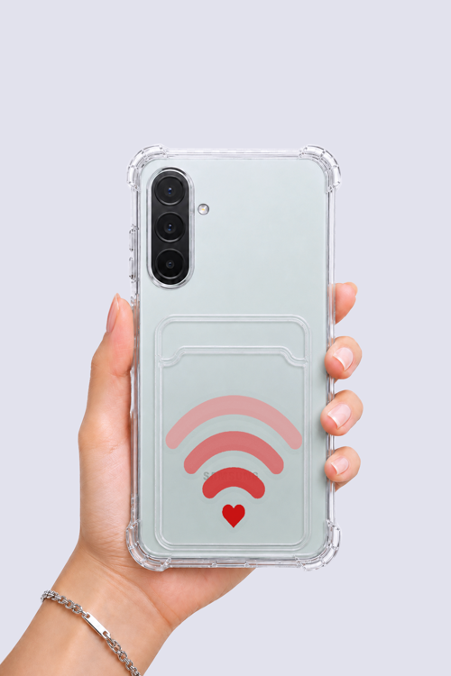 Samsung Galaxy A36 Kartlıklı Aşk Sinyali Desenli Kılıf - OVRLAU7375-3040
