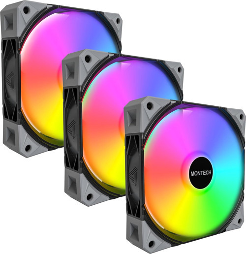 E28 ARGB 120 mm Kasa Fanı, Gelişmiş Soğutma Verimliliği için 28 mm Kalınlığında Fan, PWM 4 Pimli, FDB Rulman, Sessiz Düşük Gürültü, 2000 RPM, AIO Uyumlu (Siyah, 3'ü 1 Arada Paket)