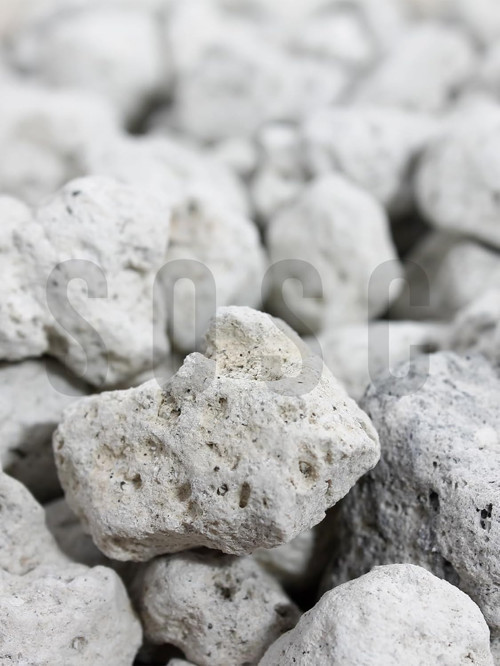 Natural Volkanik Beyaz Lav Taşı, Dekoratif Pomza, 2-4 cm, 3 Litre, Saksı ve Bahçe için Drenaj Düzenleyici, Toprak Nemlendirici