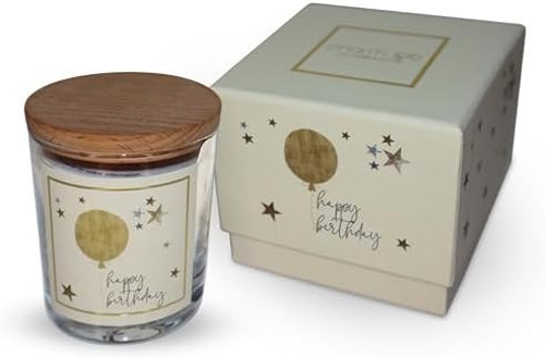 Charm Lab Candle – Doğum Günü Hediyesi, Ahşap ve Baharatlı Sandal Ağacı Kokulu, Doğal Bio Balmum, 135 gr Kokulu Mum, 40 Saat Yanma Süresi, Kadın, Erkek, Anne, Baba, Arkadaş için Şık Hediye
