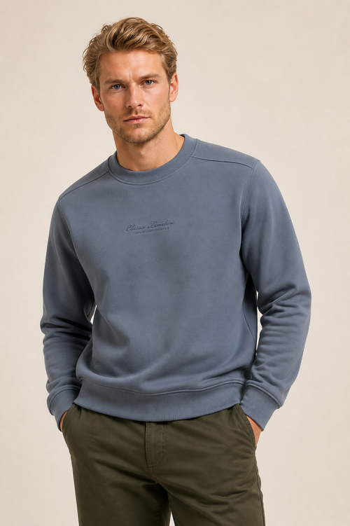 Clavin Erkek Regular Fit Yeni Sezon Pamuklu Sweatshirt Antrasit