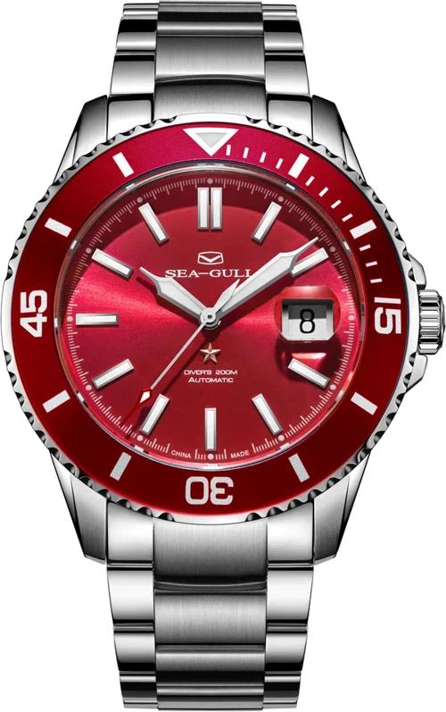 Ocean Serisi 200m Su Geçirmez, Safir Kristal Camlı, Gravürlü Arka Kapaklı Dalış Saati 44mm