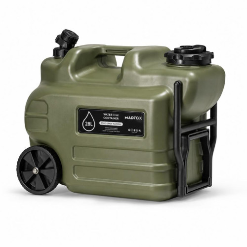 Tekerlekli Musluklu Su Bidonu - Madfox Galon Air PE - 28 Litre - Yeşil - 387060