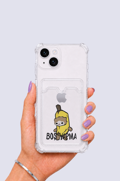 iPhone 15 Kartlıklı Boş Yapma Desenli Kılıf - GGGGGG3387-3704