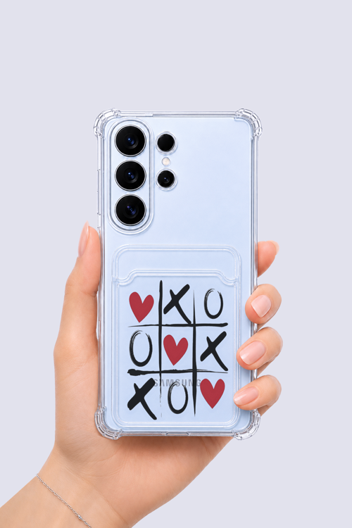Samsung Galaxy S26 Ultra Kartlıklı XoXO Desenli Kılıf - GGGGGG8696-8179