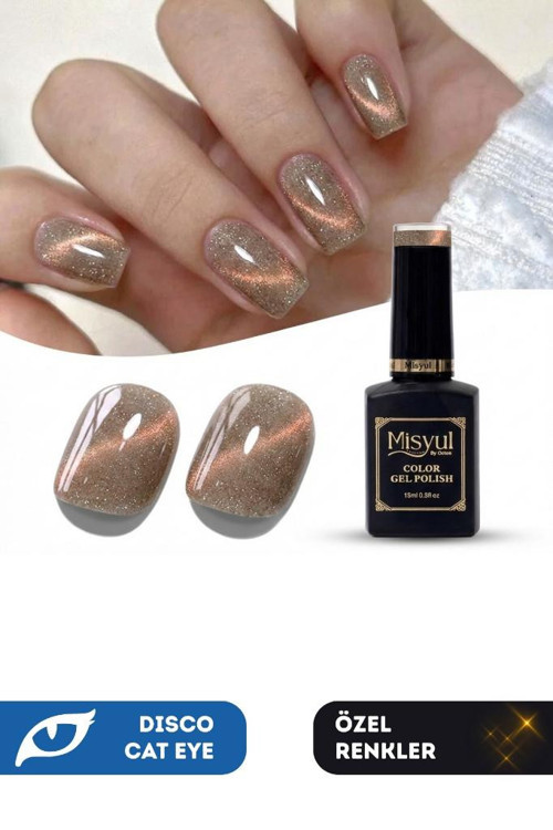 UV Led Kalıcı Oje Nail Art 15 ml Dynamic Disco Cat Eye Dc03