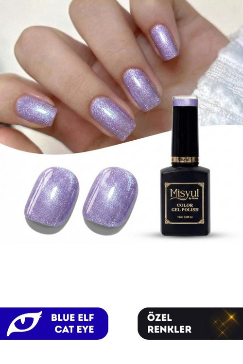 UV Led Kalıcı Oje Nail Art 15 ml Blue Elf Cat Eye Ec07