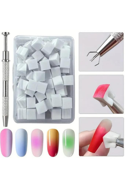 Ocean 200'lü Kalemli Ombre ve Nail Art Sünger Seti Kalemli ASU-301S