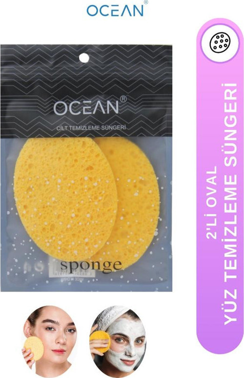 Ocean 2'li Oval Makyaj Süngeri Turuncu Büyük Boy ASU-334