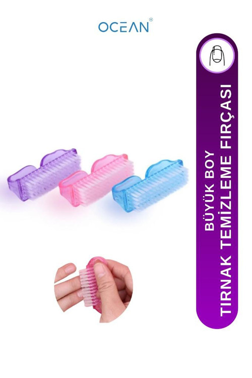 Ocean Tırnak Temizlik Fırçası Büyük Boy Karışık Renk ASU-3