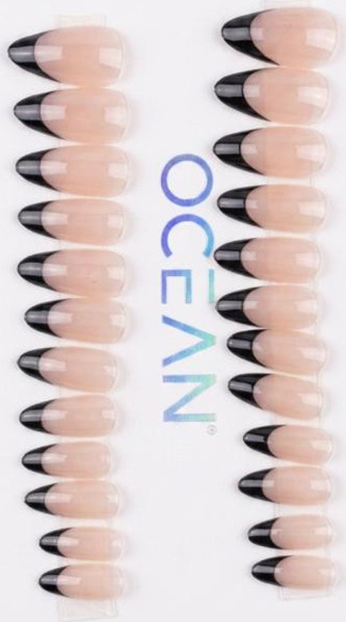 Ocean Profesyonel Takma Tırnak Seti Black French EBAY-207